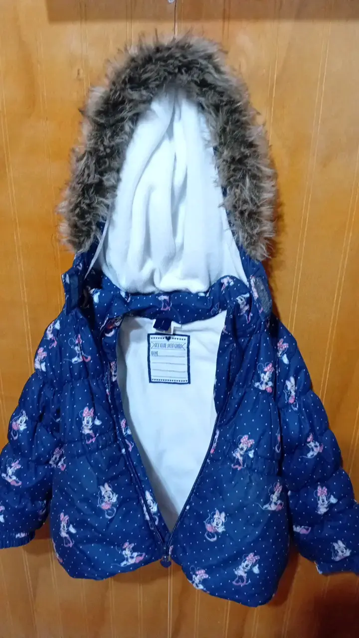 Chaqueta infantil Minnie Mouse azul con capucha - 2