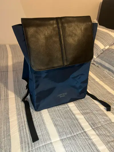 Mochila Jimmy Choo azul y negra - miniatura 2