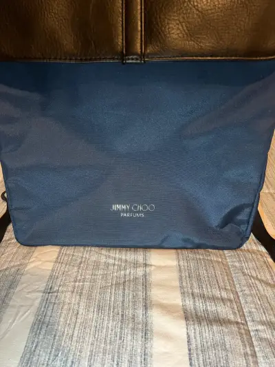 Mochila Jimmy Choo azul y negra - miniatura 3