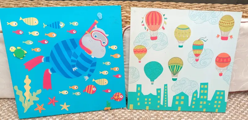 Set de cuadros decorativos infantiles coloridos - 2