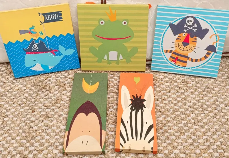 Set de cuadros decorativos infantiles coloridos - 4