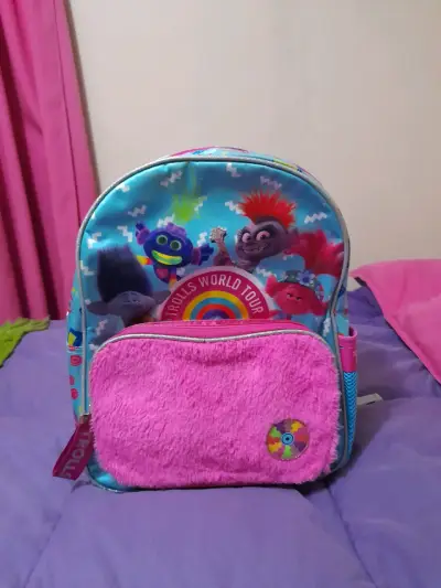 Mochila infantil Trolls World Tour colorida - miniatura 1