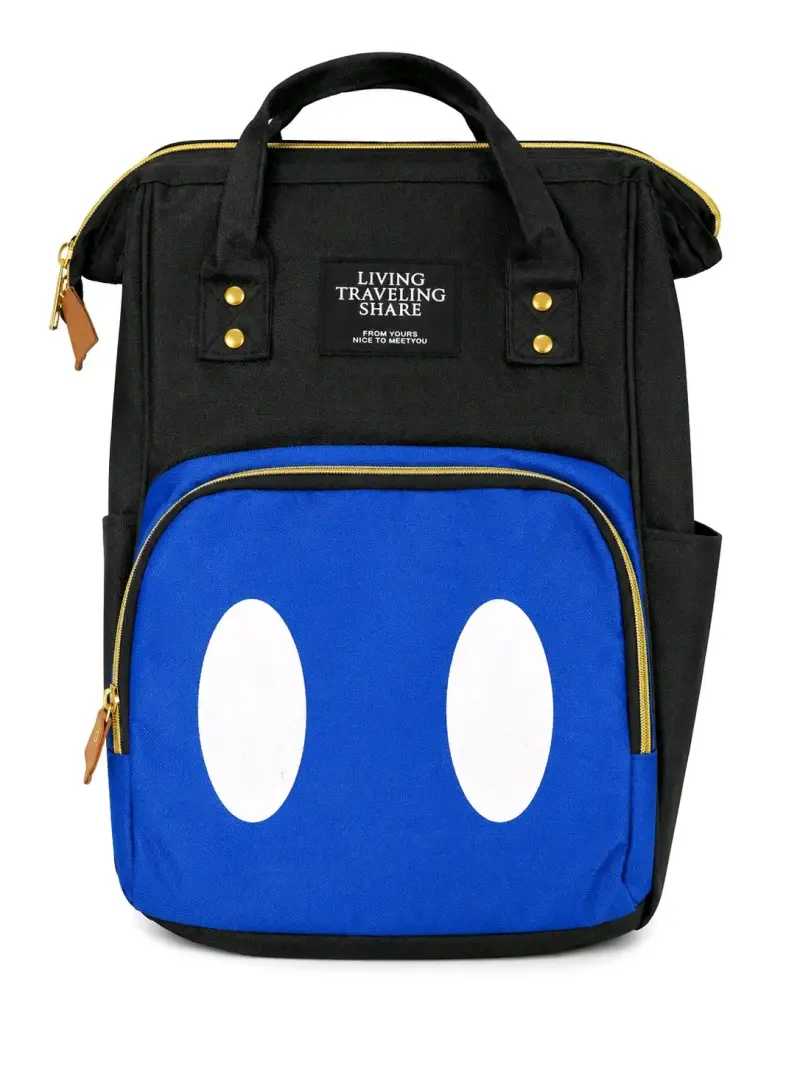 Mochila negra y azul
