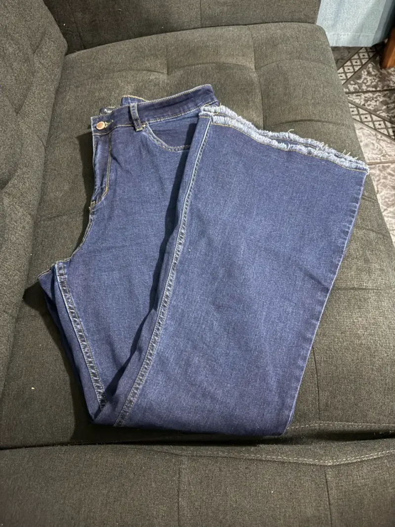 Jeans flare azul oscuro para mujer talla 46