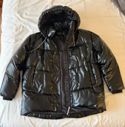Parka apura  acolchada negra con capucha Bubba - miniatura 1