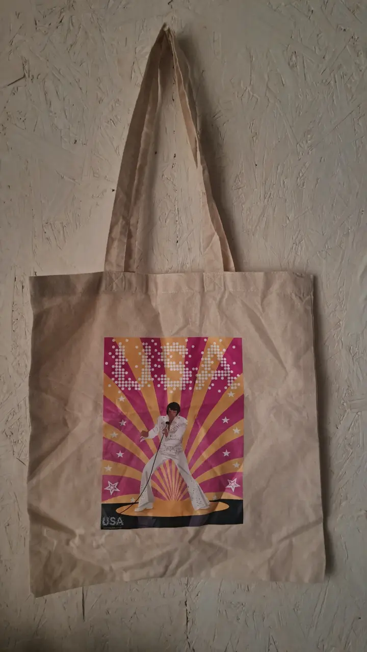 Bolsa de tela con diseño retro Elvis - 1