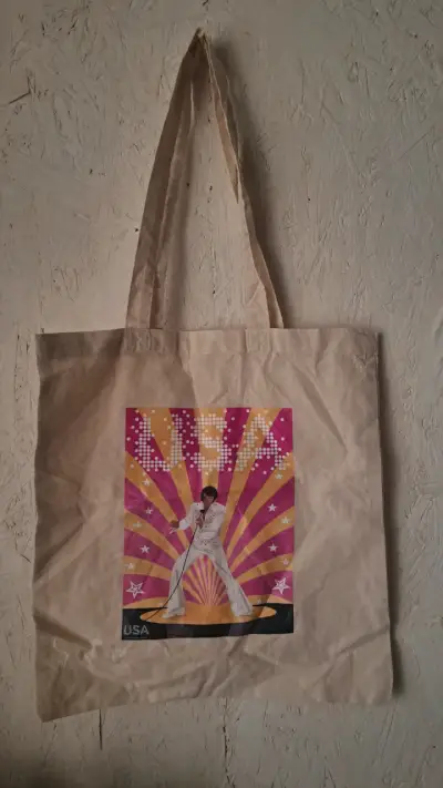 Bolsa de tela con diseño retro Elvis - miniatura 1
