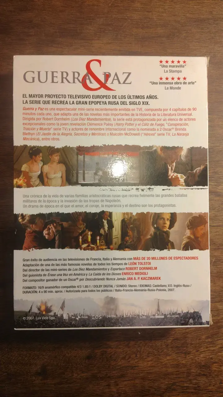 DVD Guerra y Paz basado en novela de Tolstói - 2