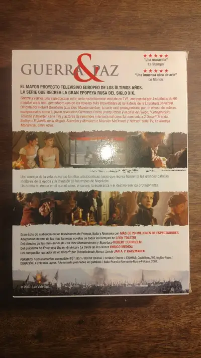 DVD Guerra y Paz basado en novela de Tolstói - miniatura 2