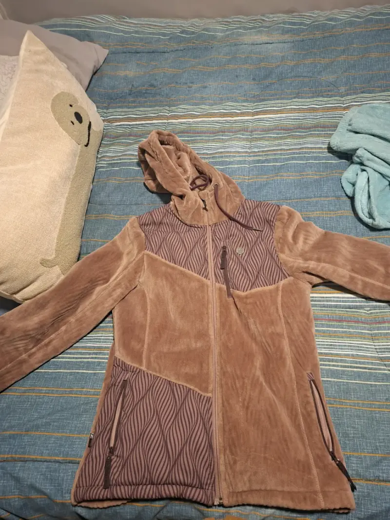 Chaqueta amarilla con capucha talla L - 4