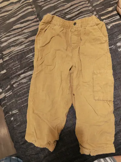 Pantalones de pana color beige para niño - miniatura 1