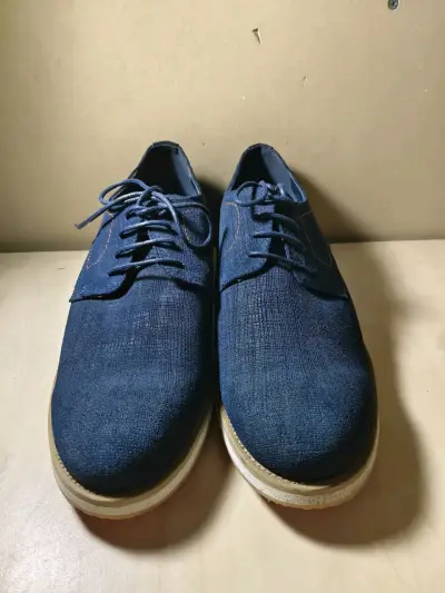 Zapatos de vestir azul marino para hombre - miniatura 1