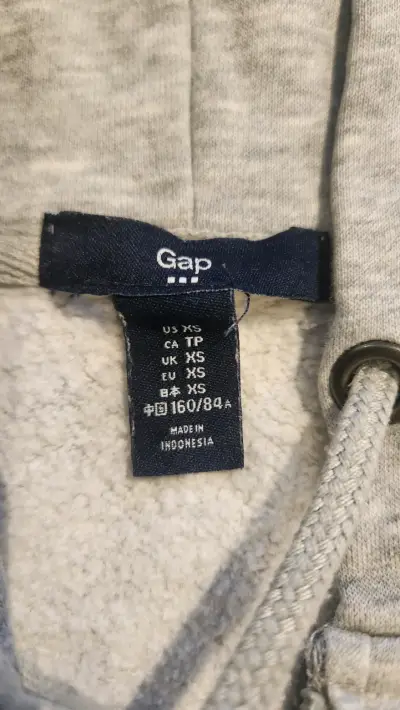 Polerón con capucha GAP gris para mujer - miniatura 2