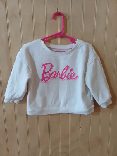 Polerón blanco Barbie para niña - miniatura 1