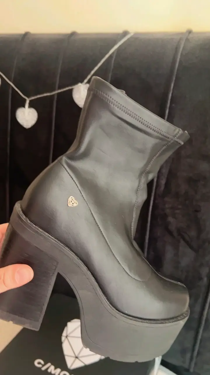 Botines negros CMoran de plataforma con tacón alto - 2
