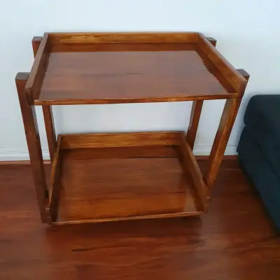 Carro de madera para servir con dos niveles - miniatura 1