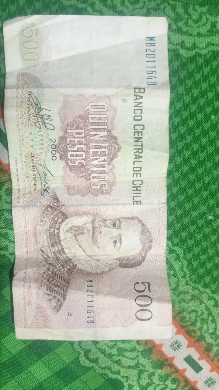 Billete de 500 pesos chilenos antiguo