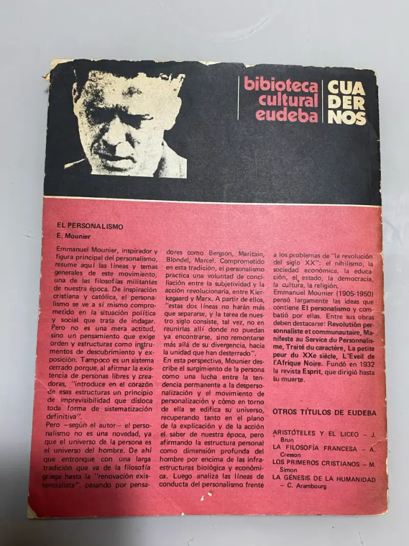 Libro 'El Personalismo' de E. Mounier - 3