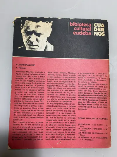 Libro 'El Personalismo' de E. Mounier - miniatura 3