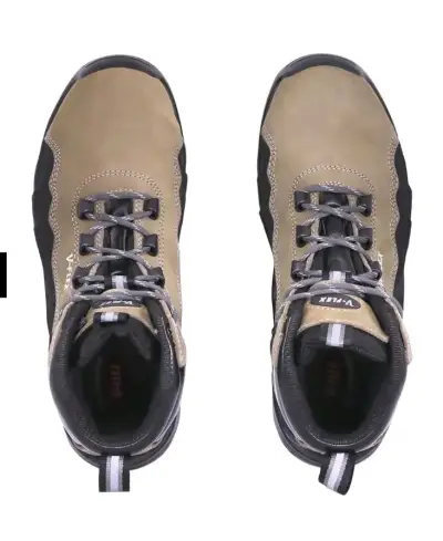Botas de trekking V-Flex beige y negro - miniatura 1