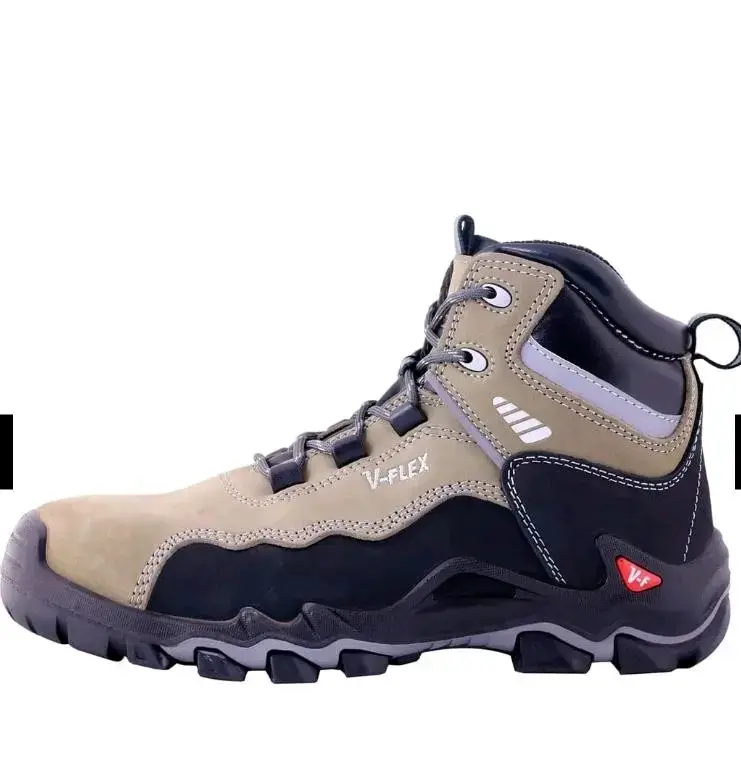 Botas de trekking V-Flex beige y negro - 5