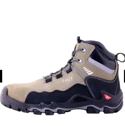 Botas de trekking V-Flex beige y negro - miniatura 5