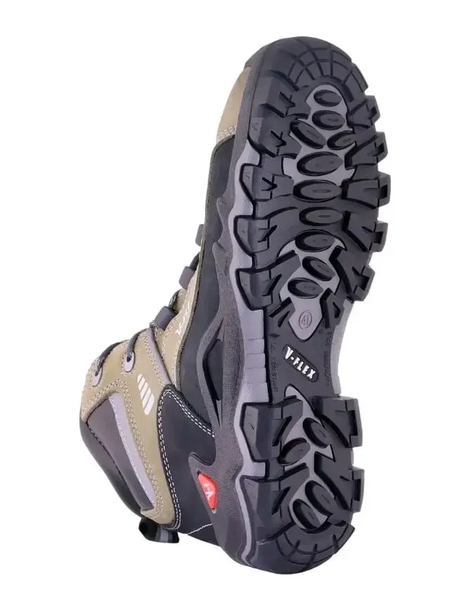 Botas de trekking V-Flex beige y negro - 6