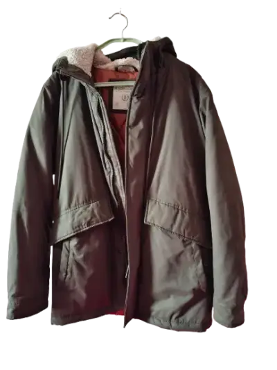 Parka Verde con capucha y forro interior - miniatura 1
