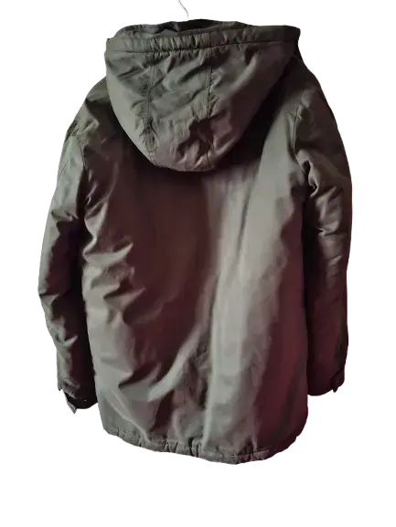 Parka Verde con capucha y forro interior - 2