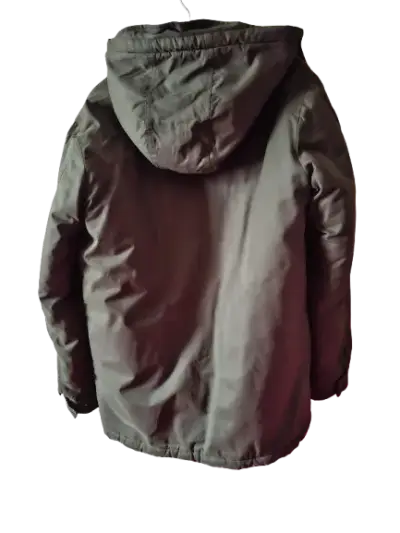 Parka Verde con capucha y forro interior - miniatura 2