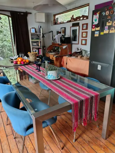 Mesa de comedor de vidrio 6 puestos - miniatura 5