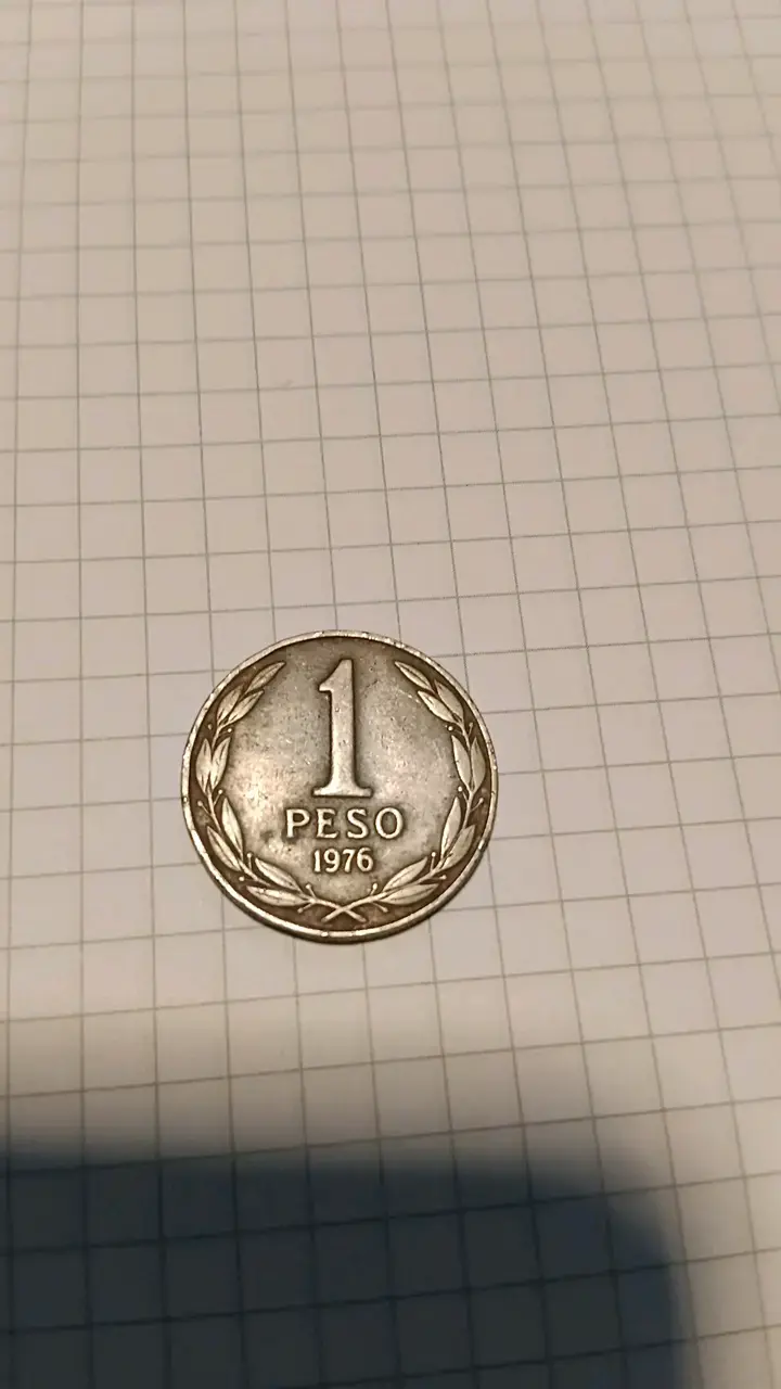 Moneda antigua de 1 peso chileno 1976 - 1