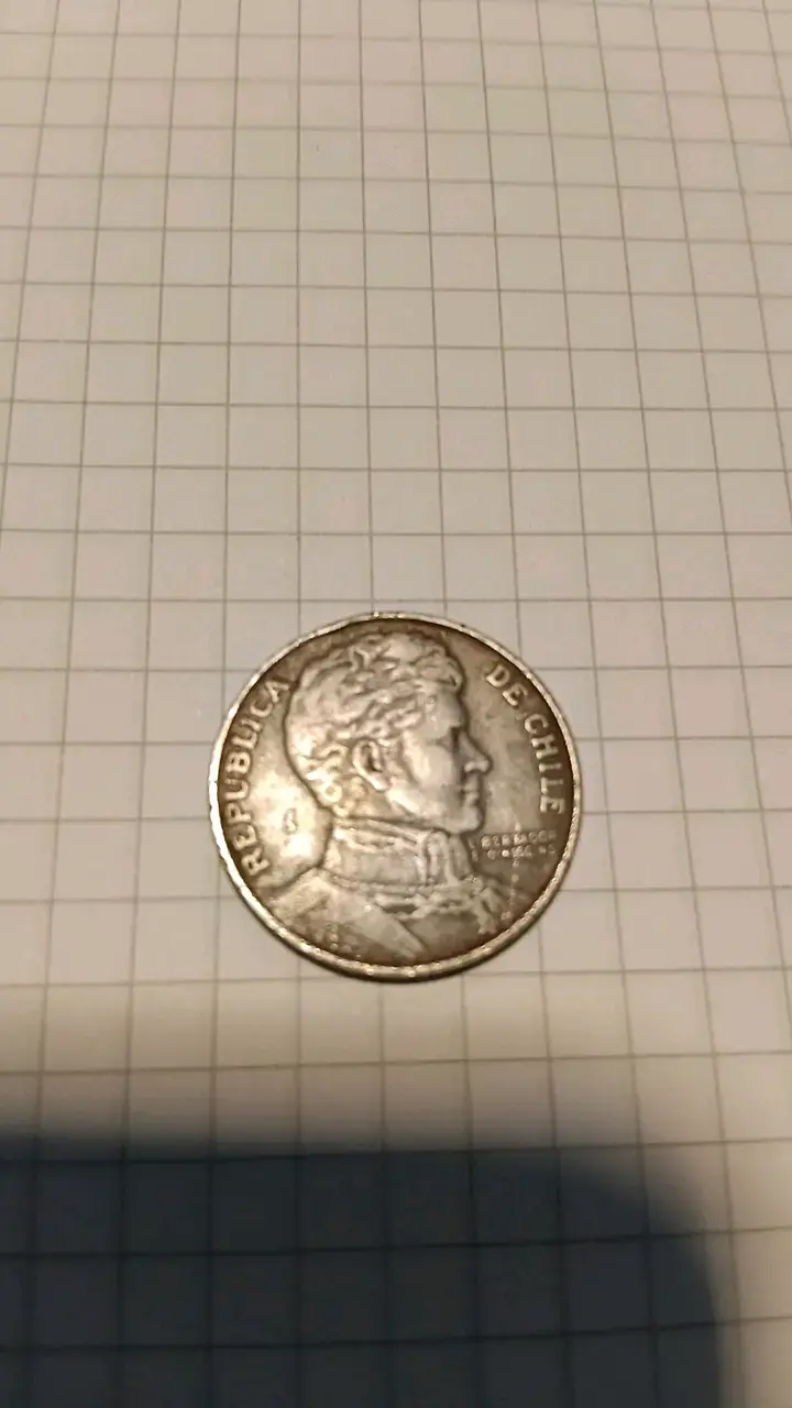 Moneda antigua de 1 peso chileno 1976 - 2