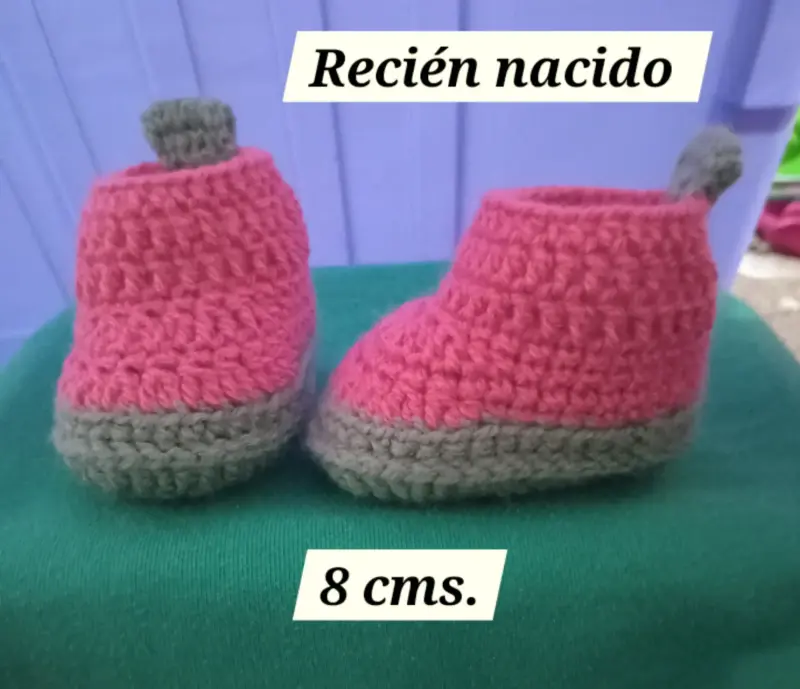 Botines tejidos para bebé 3-6 meses - 3