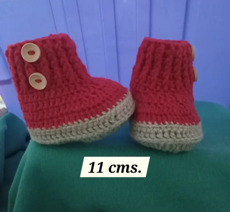 Botines tejidos para bebé 3-6 meses - 4