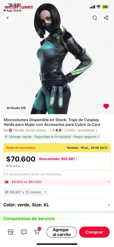 Cosplay Viper Valorant completo - miniatura 4