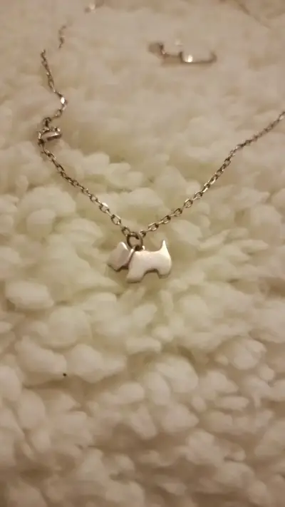 Collar de plata de perrito + anillo ajustable - miniatura 4