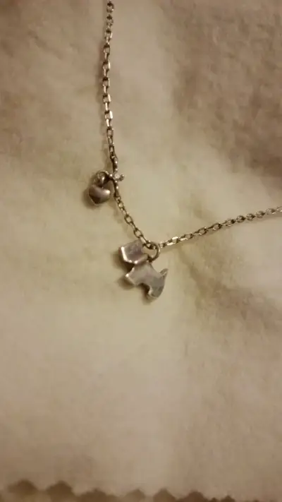 Collar de plata de perrito + anillo ajustable - miniatura 5