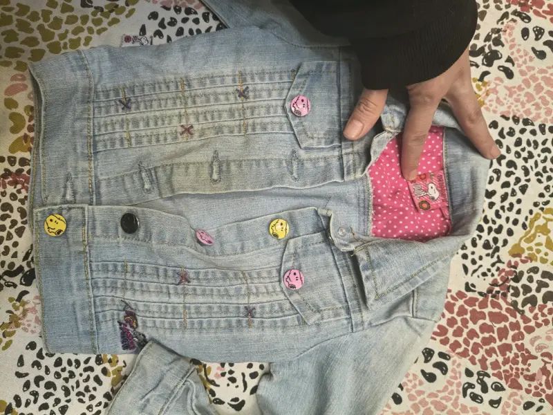 Chaqueta de mezclilla infantil con parches - 2