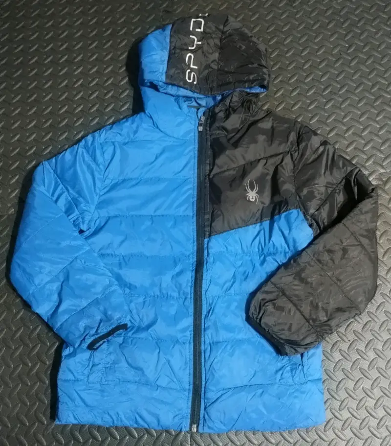 Chaqueta Spyder niño azul y negra con capucha - 2