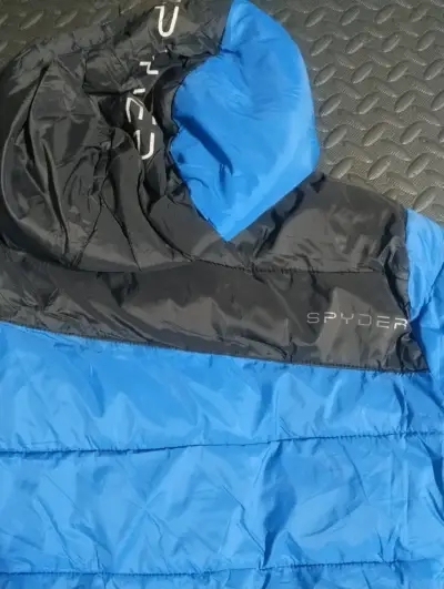 Chaqueta Spyder niño azul y negra con capucha - miniatura 4