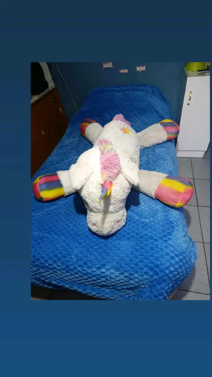 Peluche unicornio gigante multicolor - 3