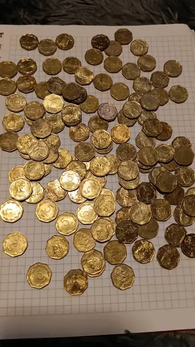 Lote de monedas antiguas de 5 pesos - miniatura 1