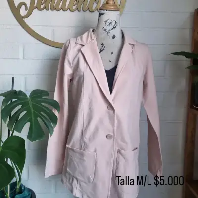 Blazer rosa claro para mujer talla M/L - miniatura 1