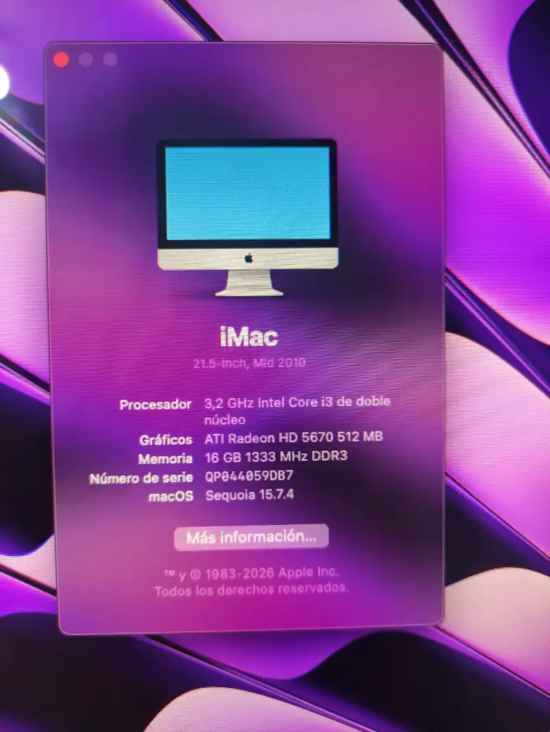 iMac de 21.5 pulgadas 16gb ram disco SSD - 3