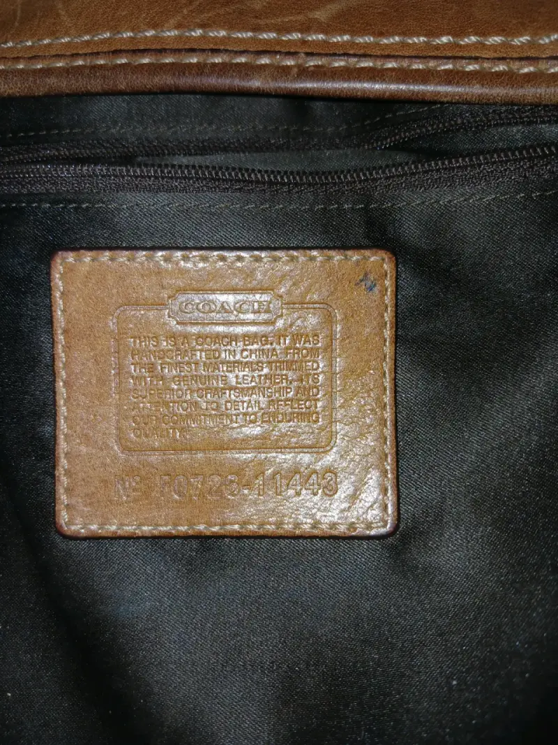 Cartera Coach de cuero y tela estampada - 2