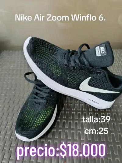 Zapatillas Nike Air Zoom Winflo 6 negras - miniatura 1