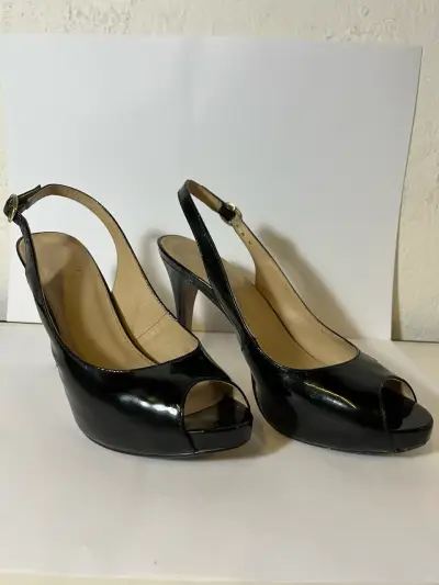 Zapatos de tacón negro charol  TALLA 35 - miniatura 2