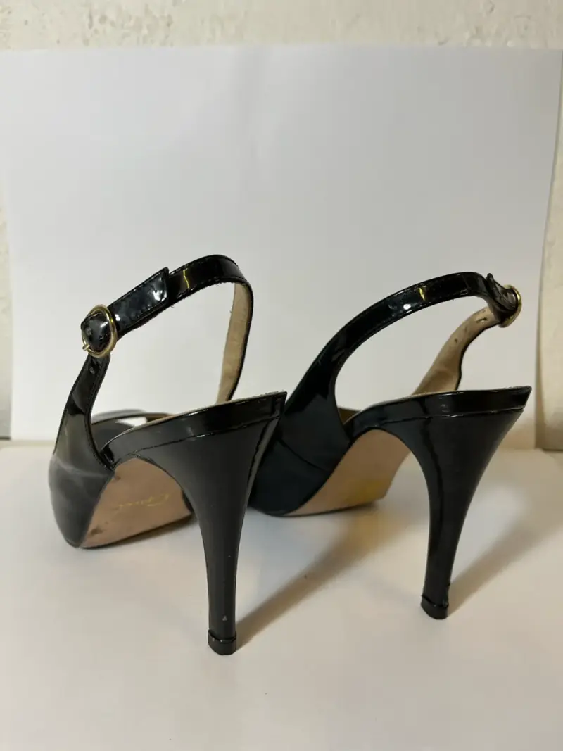 Zapatos de tacón negro charol  TALLA 35 - 3