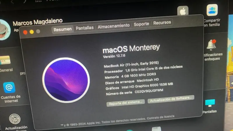 Laptop MacBook Air negociable - 2